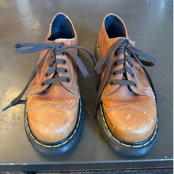 Dr Doc Martens Vintage Oxford Shoes Brown Chunky Leather 8651 Y2K 8 main image 4